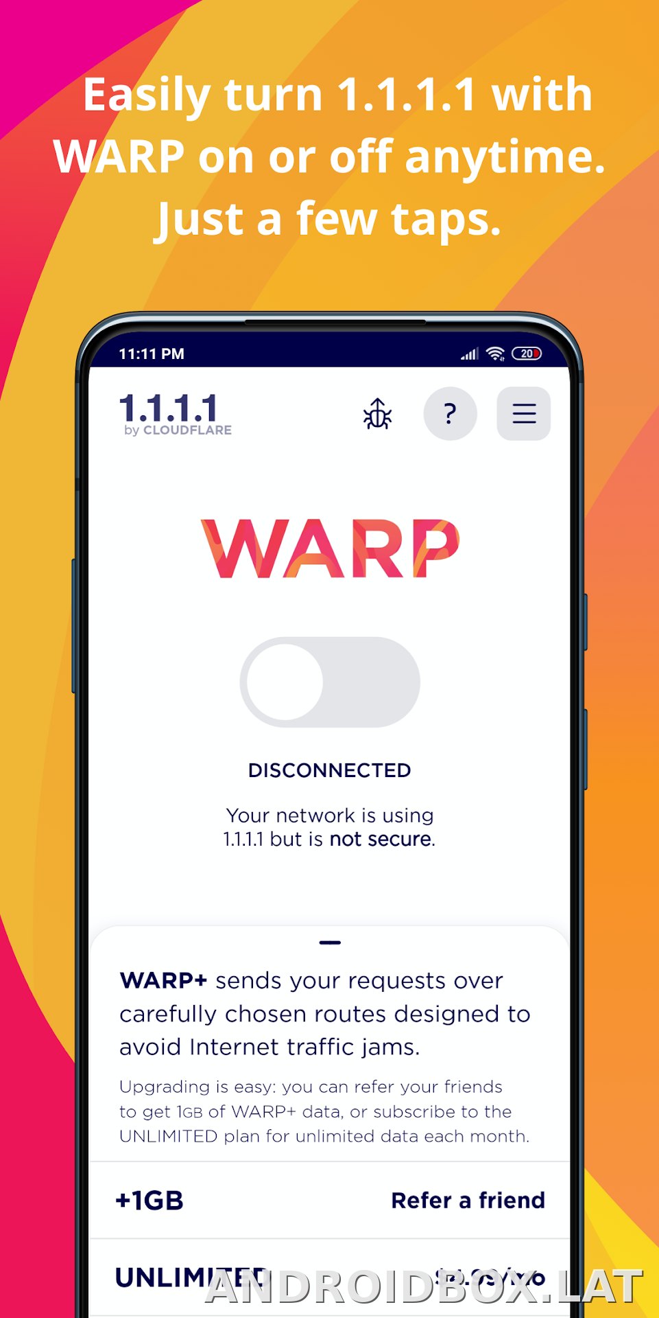 1.1.1.1 + WARP скриншот 1