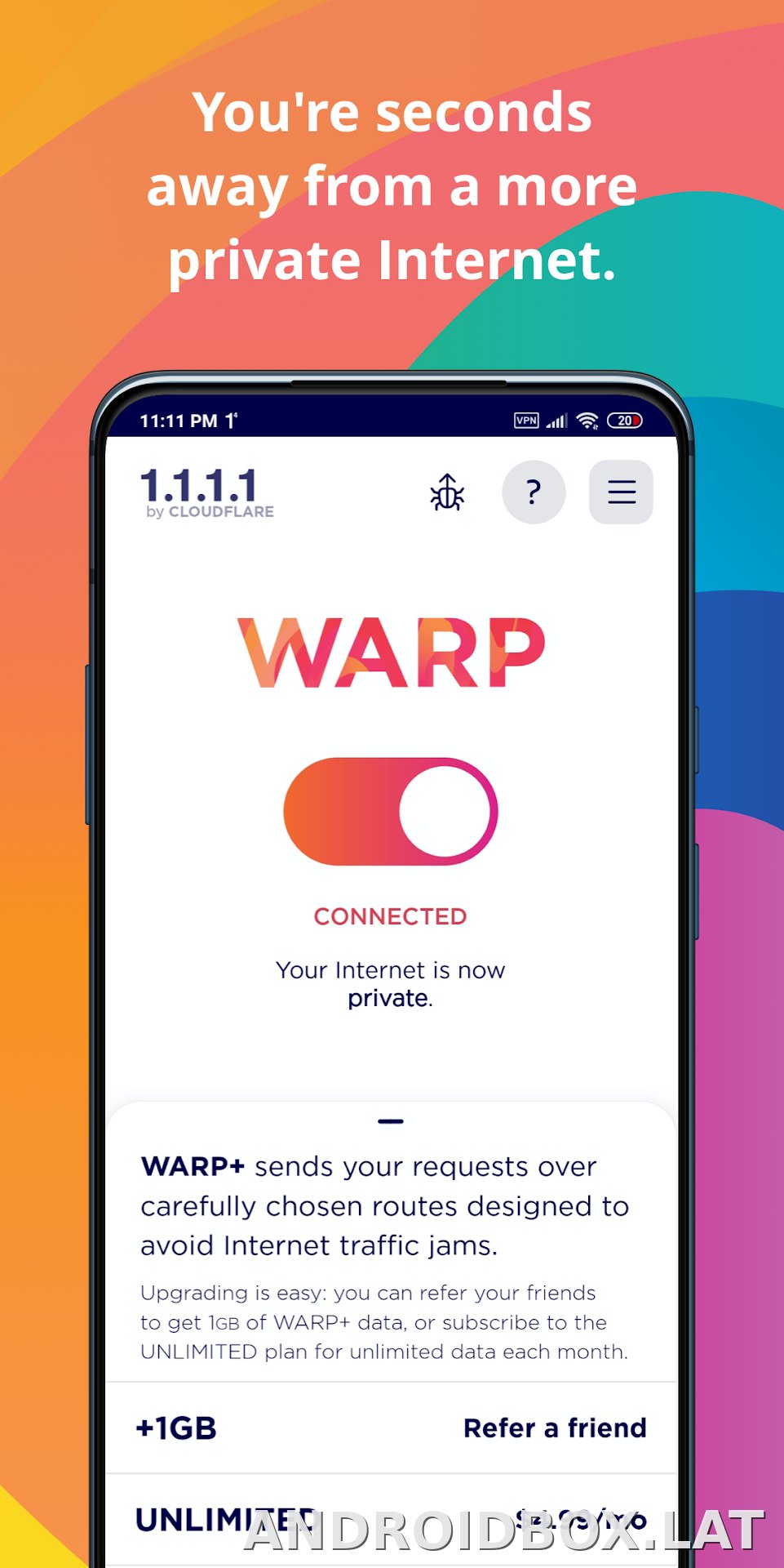 1.1.1.1 + WARP скриншот 2